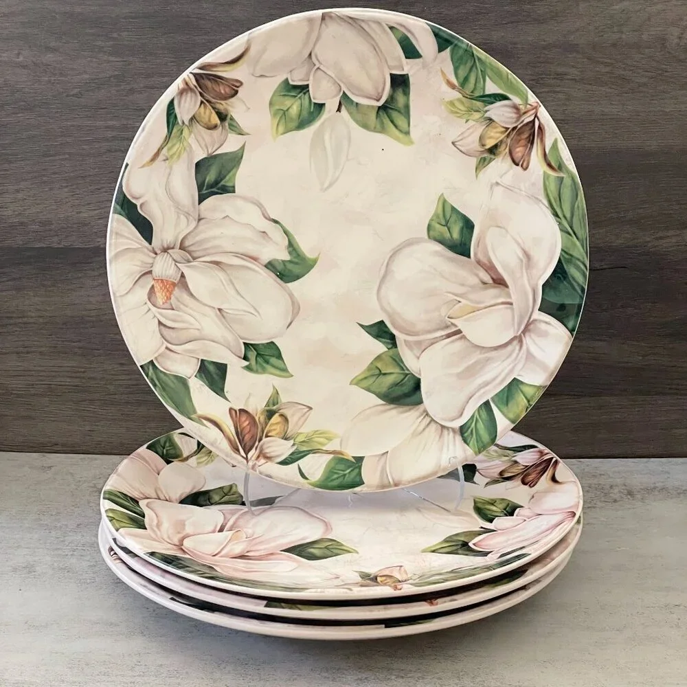 Pier 1 Magnolia Ironstone Floral Pattern 10.5